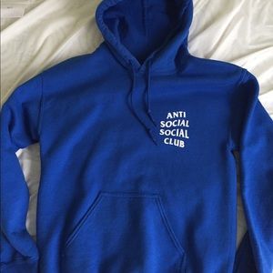 Anti Social Social Club South Korea Blue Hoodie